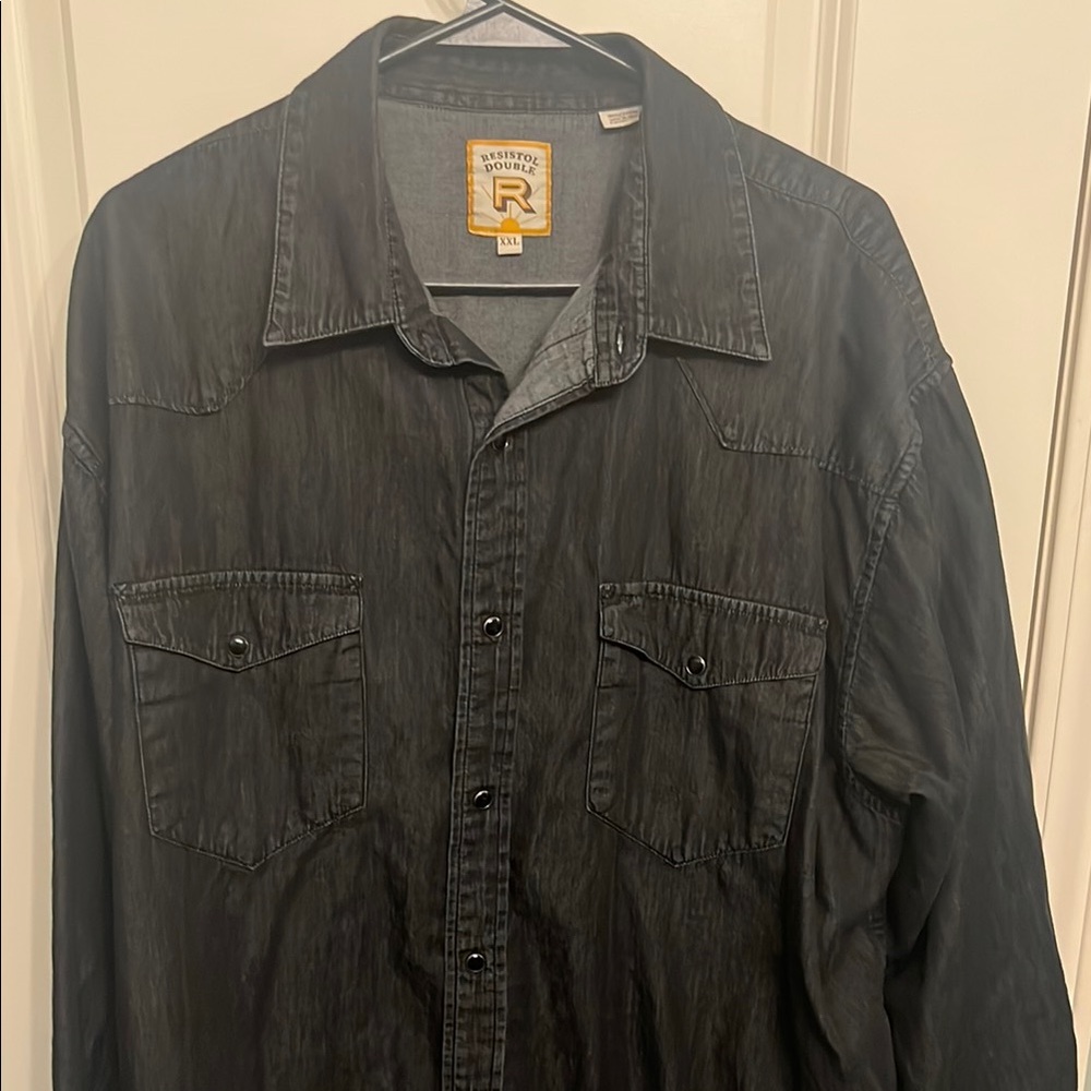 Men's XXL Resistol Black Pearl Snap